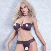 Hot 170cm TPE Full Skeleton Real Big Chest Pussy Big Boobs Male Dolls Silicon Ass Oral Pussy medium Boobssex love doll from AUTOMATIC WOMAN